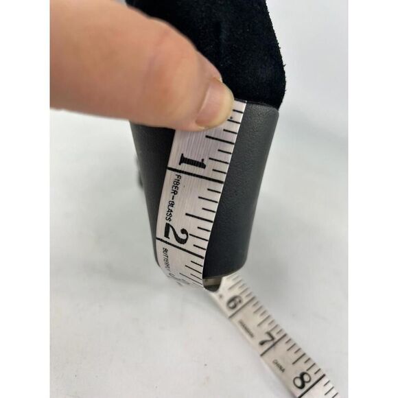 CROCS Leigh Black Suede Wedge Shootie US 8.5 Ladies Ankle Boot Booties Shoes - Picture 13 of 15